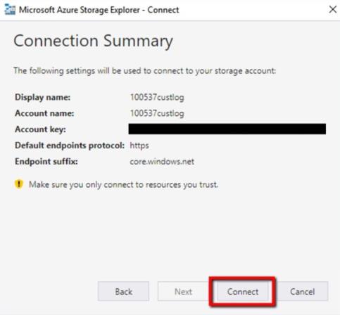 Microsoft Azure Storage Explorer Connect